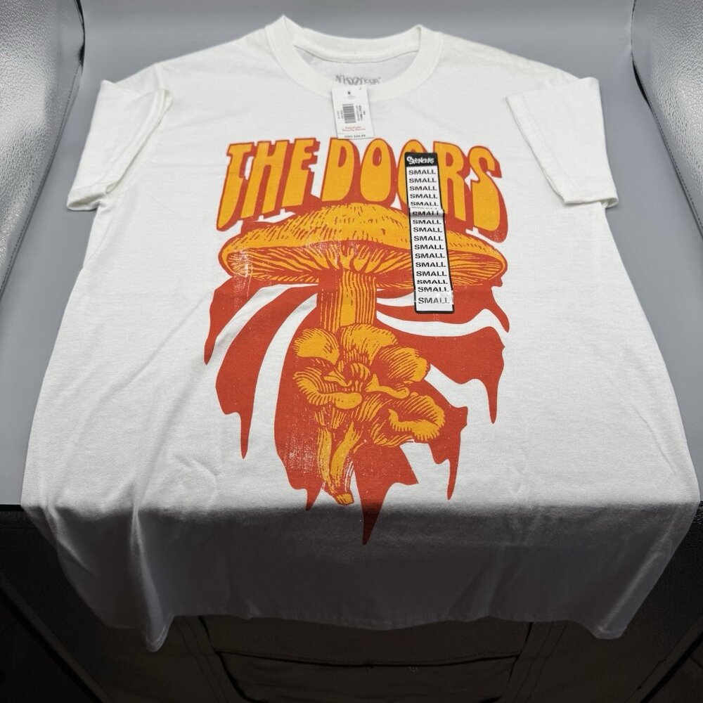 The Doors Mushroom T-Shirt White SMALL New READ!